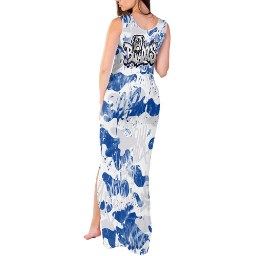 Canterbury-Bankstown Bulldogs Rugby Tank Maxi Dress Graffiti Typography Urban Camo Abstract Street Style