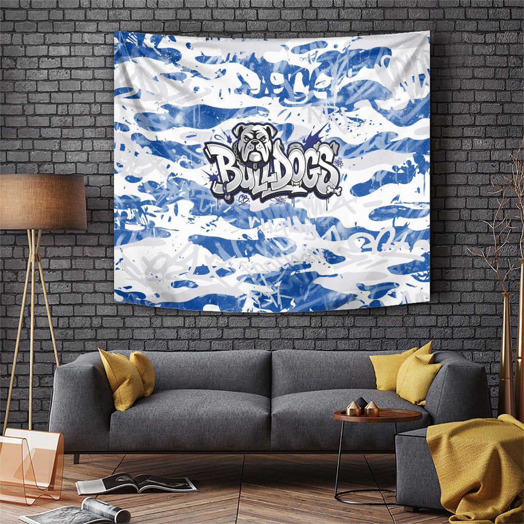 Canterbury-Bankstown Bulldogs Rugby Tapestry Graffiti Typography Urban Camo Abstract Street Style