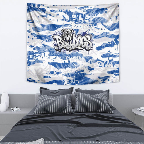 Canterbury-Bankstown Bulldogs Rugby Tapestry Graffiti Typography Urban Camo Abstract Street Style