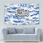 Canterbury-Bankstown Bulldogs Rugby Tapestry Graffiti Typography Urban Camo Abstract Street Style