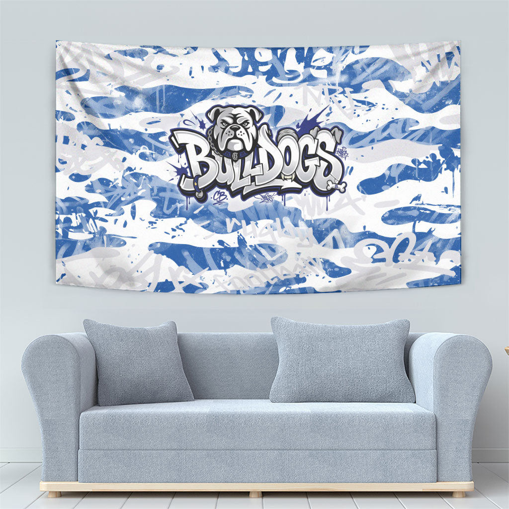 Canterbury-Bankstown Bulldogs Rugby Tapestry Graffiti Typography Urban Camo Abstract Street Style
