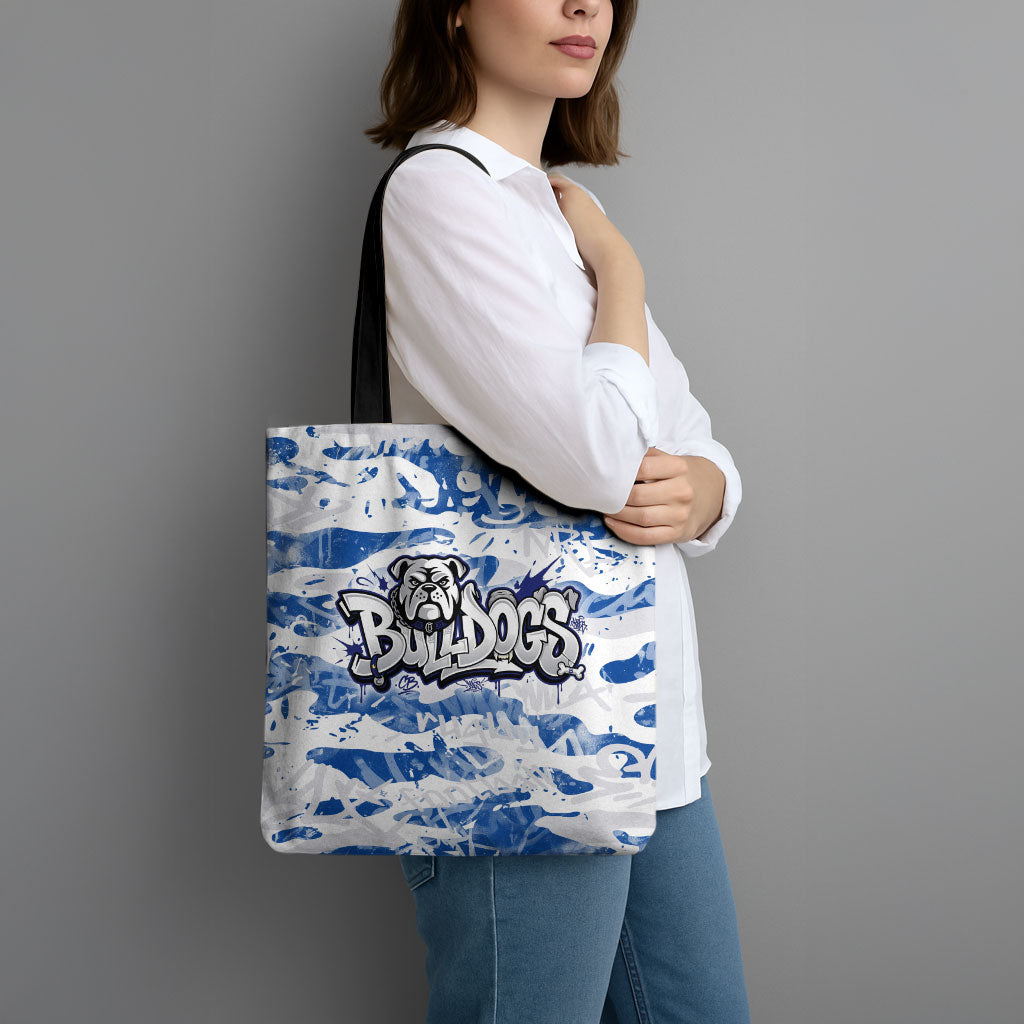 Canterbury-Bankstown Bulldogs Rugby Tote Bag Graffiti Typography Urban Camo Abstract Street Style