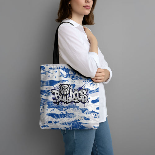 Canterbury-Bankstown Bulldogs Rugby Tote Bag Graffiti Typography Urban Camo Abstract Street Style