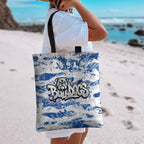 Canterbury-Bankstown Bulldogs Rugby Tote Bag Graffiti Typography Urban Camo Abstract Street Style