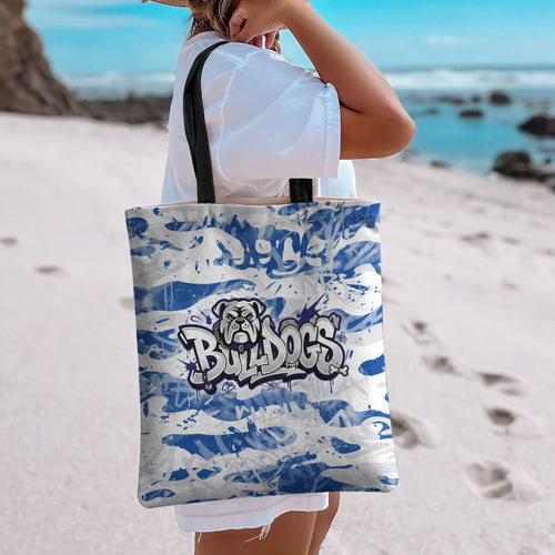 Canterbury-Bankstown Bulldogs Rugby Tote Bag Graffiti Typography Urban Camo Abstract Street Style