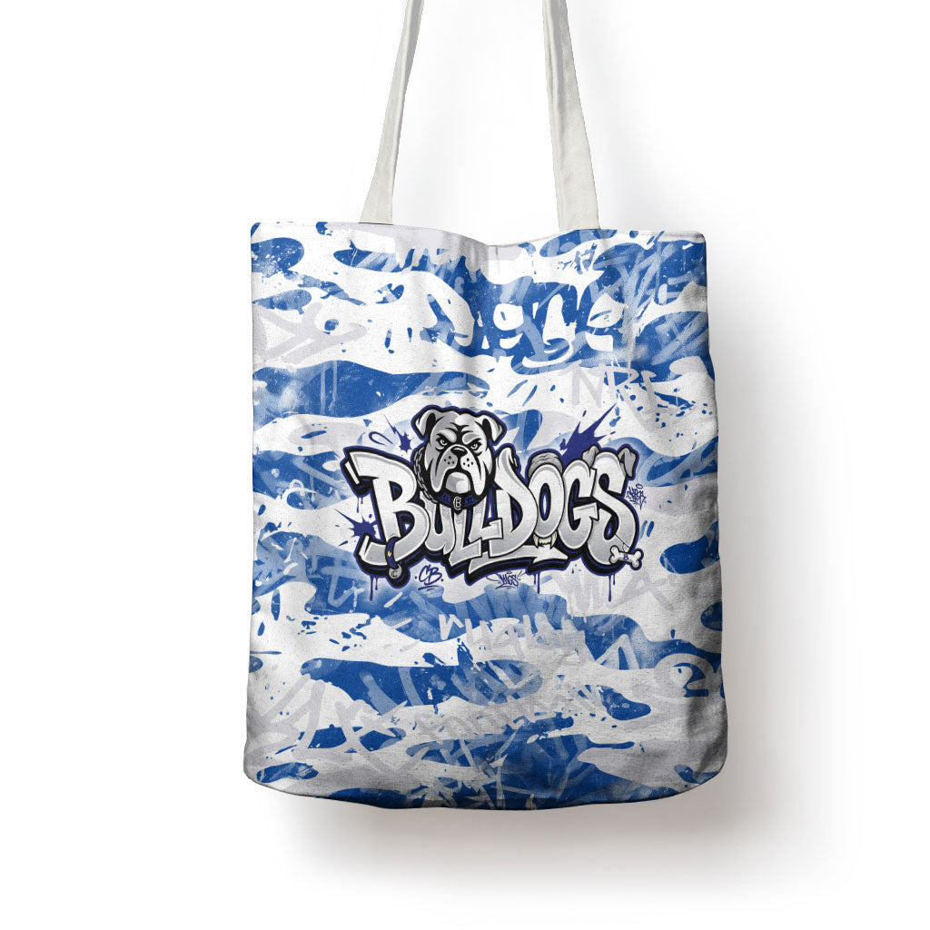 Canterbury-Bankstown Bulldogs Rugby Tote Bag Graffiti Typography Urban Camo Abstract Street Style