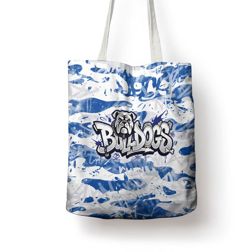 Canterbury-Bankstown Bulldogs Rugby Tote Bag Graffiti Typography Urban Camo Abstract Street Style