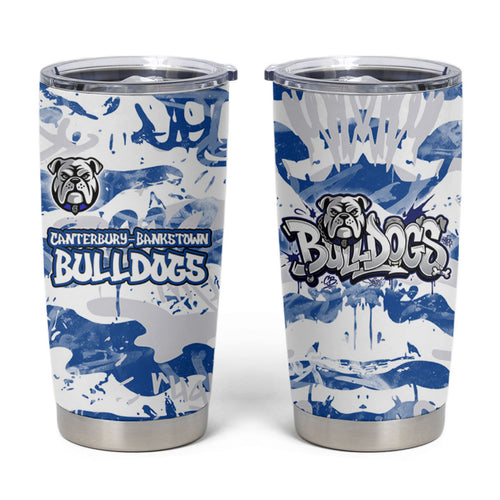 Canterbury-Bankstown Bulldogs Rugby Tumbler Cup Graffiti Typography Urban Camo Abstract Street Style