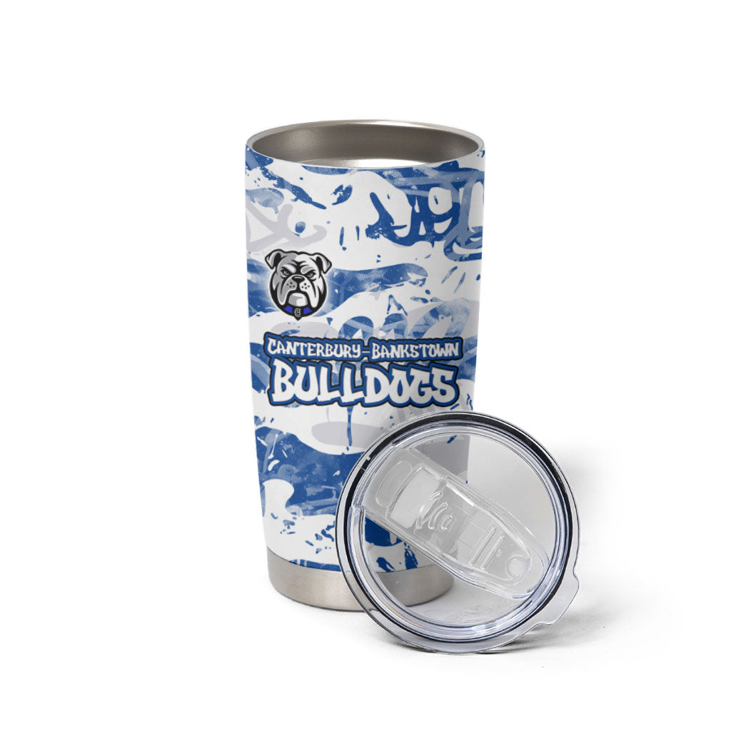 Canterbury-Bankstown Bulldogs Rugby Tumbler Cup Graffiti Typography Urban Camo Abstract Street Style
