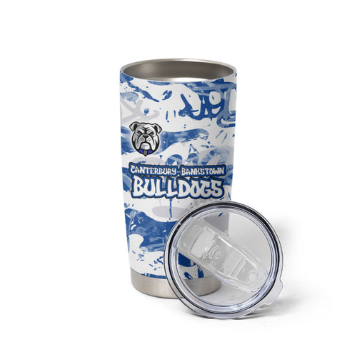 Canterbury-Bankstown Bulldogs Rugby Tumbler Cup Graffiti Typography Urban Camo Abstract Street Style