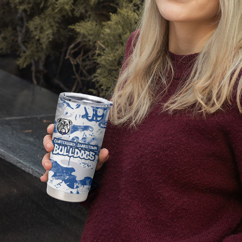 Canterbury-Bankstown Bulldogs Rugby Tumbler Cup Graffiti Typography Urban Camo Abstract Street Style