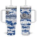 Canterbury-Bankstown Bulldogs Rugby Tumbler With Handle Graffiti Typography Urban Camo Abstract Street Style
