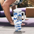 Canterbury-Bankstown Bulldogs Rugby Tumbler With Handle Graffiti Typography Urban Camo Abstract Street Style