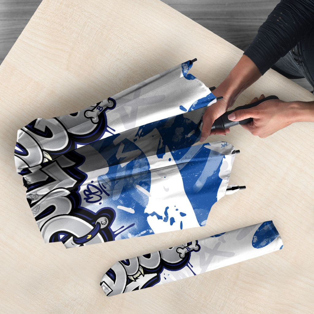 Canterbury-Bankstown Bulldogs Rugby Umbrella Graffiti Typography Urban Camo Abstract Street Style
