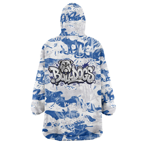 Canterbury-Bankstown Bulldogs Rugby Wearable Blanket Hoodie Graffiti Typography Urban Camo Abstract Street Style