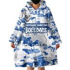 Canterbury-Bankstown Bulldogs Rugby Wearable Blanket Hoodie Graffiti Typography Urban Camo Abstract Street Style