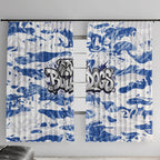 Canterbury-Bankstown Bulldogs Rugby Window Curtain Graffiti Typography Urban Camo Abstract Street Style