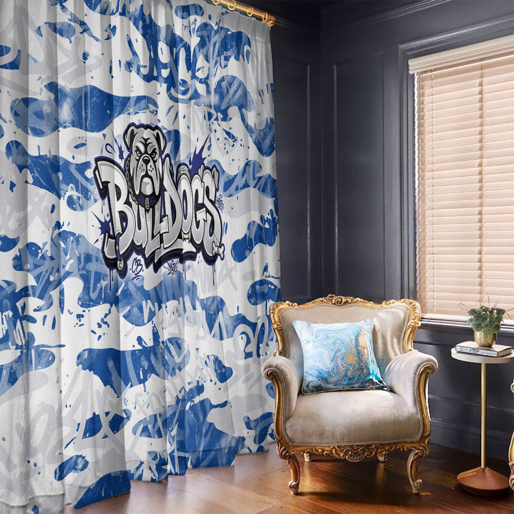 Canterbury-Bankstown Bulldogs Rugby Window Curtain Graffiti Typography Urban Camo Abstract Street Style