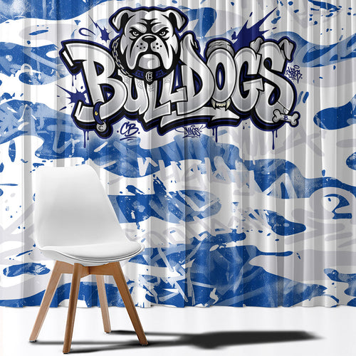 Canterbury-Bankstown Bulldogs Rugby Window Curtain Graffiti Typography Urban Camo Abstract Street Style