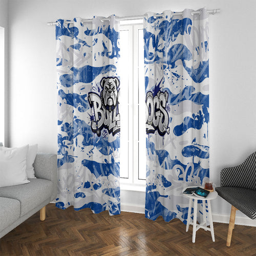 Canterbury-Bankstown Bulldogs Rugby Window Curtain Graffiti Typography Urban Camo Abstract Street Style