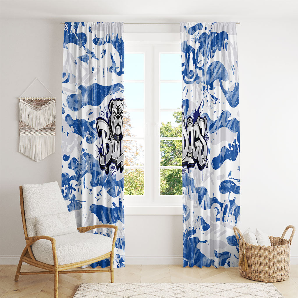 Canterbury-Bankstown Bulldogs Rugby Window Curtain Graffiti Typography Urban Camo Abstract Street Style