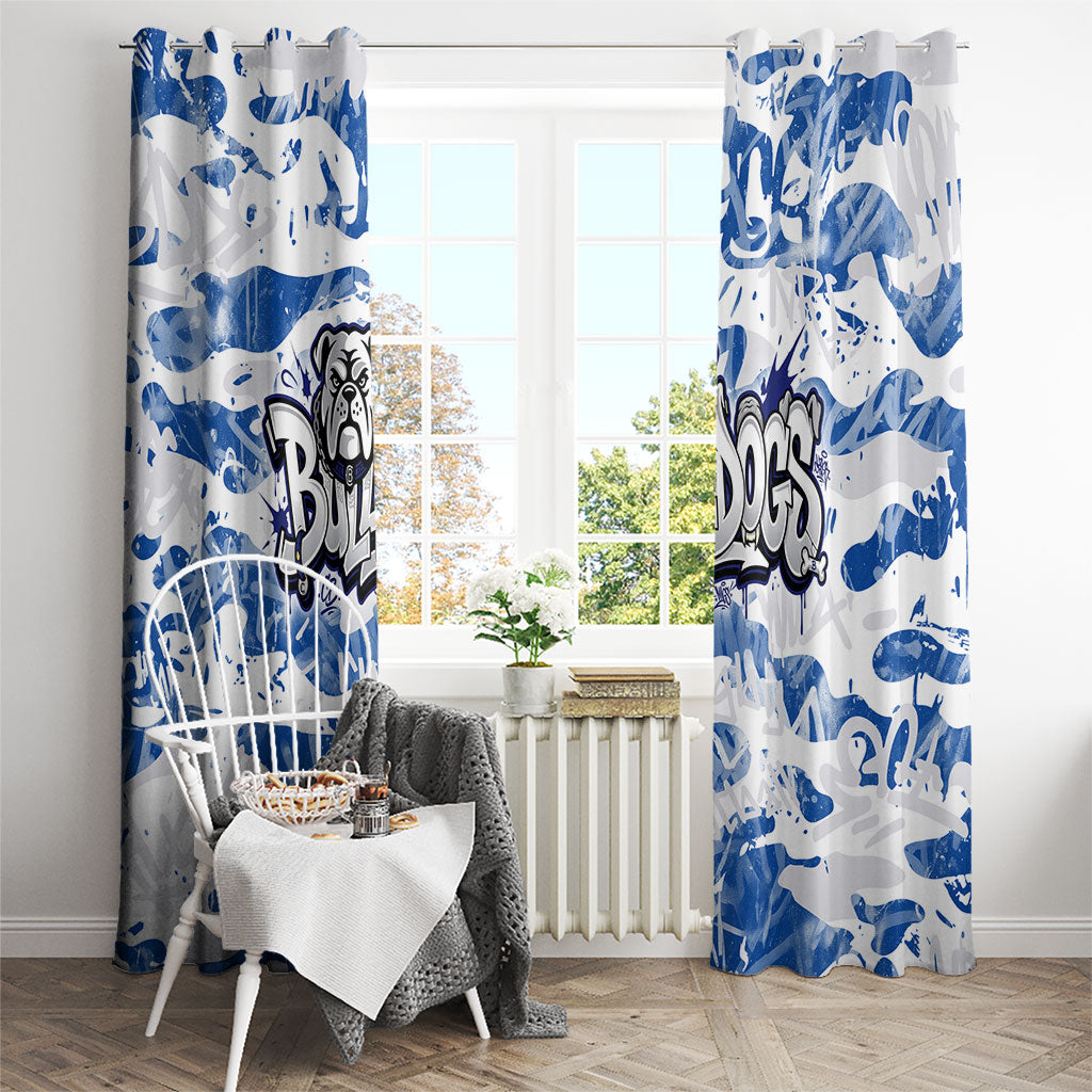 Canterbury-Bankstown Bulldogs Rugby Window Curtain Graffiti Typography Urban Camo Abstract Street Style