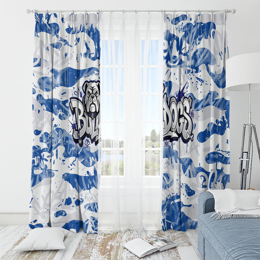 Canterbury-Bankstown Bulldogs Rugby Window Curtain Graffiti Typography Urban Camo Abstract Street Style