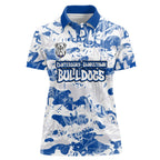 Canterbury-Bankstown Bulldogs Rugby Women Polo Shirt Graffiti Typography Urban Camo Abstract Street Style