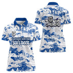 Canterbury-Bankstown Bulldogs Rugby Women Polo Shirt Graffiti Typography Urban Camo Abstract Street Style