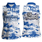 Canterbury-Bankstown Bulldogs Rugby Women Sleeveless Polo Shirt Graffiti Typography Urban Camo Abstract Street Style