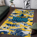Gold Coast Titans Rugby Area Rug Graffiti Typography Urban Camo Abstract Street Style