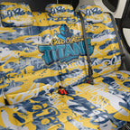 Gold Coast Titans Rugby Back Car Seat Cover Graffiti Typography Urban Camo Abstract Street Style