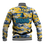 Gold Coast Titans Rugby Baseball Jacket Graffiti Typography Urban Camo Abstract Street Style