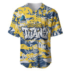 Gold Coast Titans Rugby Baseball Jersey Graffiti Typography Urban Camo Abstract Street Style