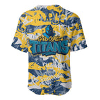 Gold Coast Titans Rugby Baseball Jersey Graffiti Typography Urban Camo Abstract Street Style