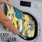 Gold Coast Titans Rugby Bathroom Set Graffiti Typography Urban Camo Abstract Street Style