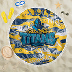 Gold Coast Titans Rugby Beach Blanket Graffiti Typography Urban Camo Abstract Street Style