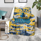 Gold Coast Titans Rugby Blanket Graffiti Typography Urban Camo Abstract Street Style
