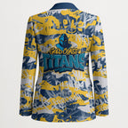 Gold Coast Titans Rugby Blazer Graffiti Typography Urban Camo Abstract Street Style