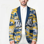 Gold Coast Titans Rugby Blazer Graffiti Typography Urban Camo Abstract Street Style
