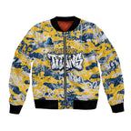Gold Coast Titans Rugby Bomber Jacket Graffiti Typography Urban Camo Abstract Street Style