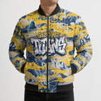 Gold Coast Titans Rugby Bomber Puffer Jacket Graffiti Typography Urban Camo Abstract Street Style