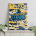 Gold Coast Titans Rugby Canvas Wall Art Graffiti Typography Urban Camo Abstract Street Style