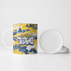 Gold Coast Titans Rugby Ceramic Mug Graffiti Typography Urban Camo Abstract Street Style