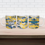 Gold Coast Titans Rugby Ceramic Mug Graffiti Typography Urban Camo Abstract Street Style