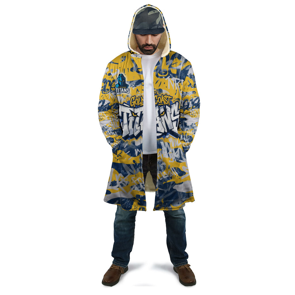 Gold Coast Titans Rugby Cloak Graffiti Typography Urban Camo Abstract Street Style