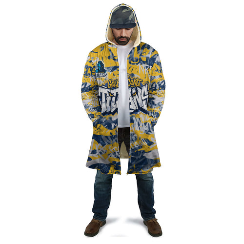 Gold Coast Titans Rugby Cloak Graffiti Typography Urban Camo Abstract Street Style