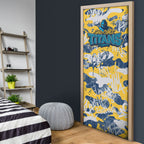 Gold Coast Titans Rugby Door Cover Graffiti Typography Urban Camo Abstract Street Style