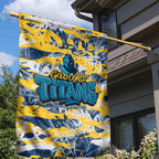 Gold Coast Titans Rugby Garden Flag Graffiti Typography Urban Camo Abstract Street Style