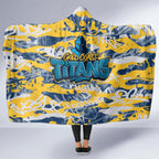 Gold Coast Titans Rugby Hooded Blanket Graffiti Typography Urban Camo Abstract Street Style